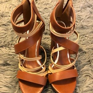 Dual Tan and Nude Wedges